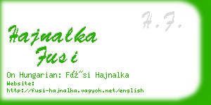 hajnalka fusi business card